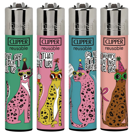 4T. Clipper «BIRTHDAY LEOPARD» Exp. 48 encendedores