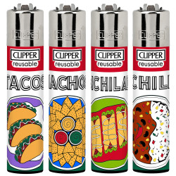 4T. Clipper «EXOTIC FOOD 4» Exp. 48 encendedores
