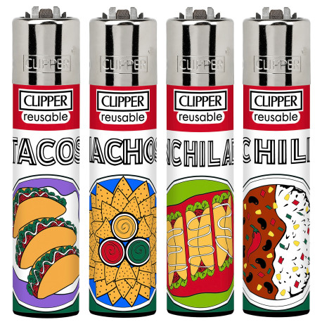 4T. Clipper «EXOTIC FOOD 4» Exp. 48 encendedores