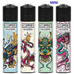 4T. Mini «Clipper» «ASIAN DRAGONS» Exp. 48 encendedores