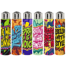 4T. «GRAFFITI SPIRIT» Exp. 30 encendedores Clipper con funda
