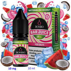 4T. 10ml 10 mg. Watermelon Coconut  Ice Sales de nicotina «Bar Juice by Bombo»