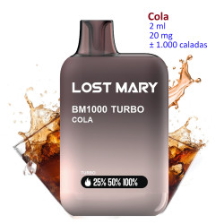 4T. Cola 20 mg. «Lost Mary BM1000 TURBO» Vaper desechable