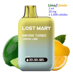 4T. Lemon Lime 20 mg. «Lost Mary BM1000 TURBO» Vaper desechable