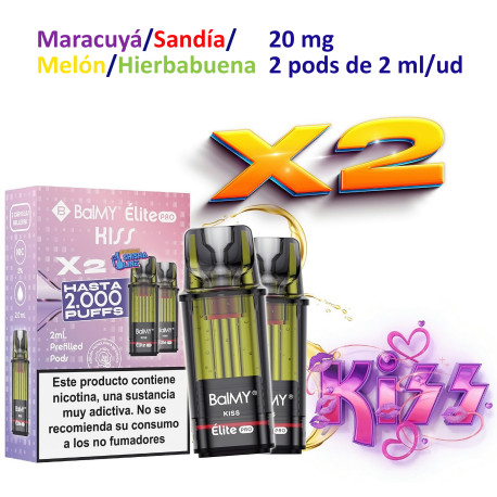 4T. Kiss 20 mg. «BALMY ÉLITE PRO» 2 Pods recarga