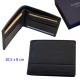 3T. Cartera/tarjetero caballero negra. Con RFID (protección electrónica) 10,5 x 8 cm. Con estuche