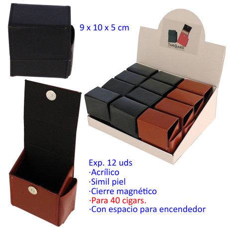 1T. Expositor con 12 tabaqueras simil piel
