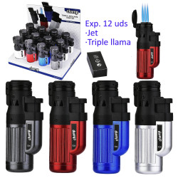3T. Expositor con 12 encendedores triple jetflame «Champ»