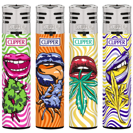 4T. Clipper «SEDUCTIVE WEED» Jet flame Expositor con 48 encendedores
