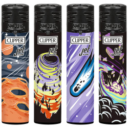 4T. Clipper «VIA LACTEA» Jet flame Expositor con 48 encendedores