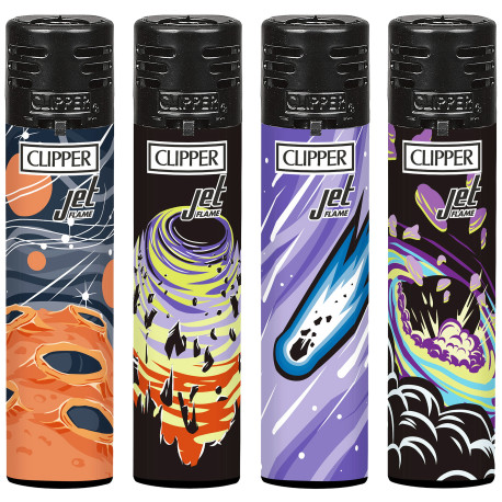 4T. Clipper «VIA LACTEA» Jet flame Expositor con 48 encendedores