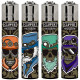 4T. Clipper «MARKED SKULLS 3» Exp. 48 encendedores
