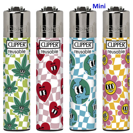 4T. Mini «Clipper» «HAPPY WEED» Exp. 48 encendedores