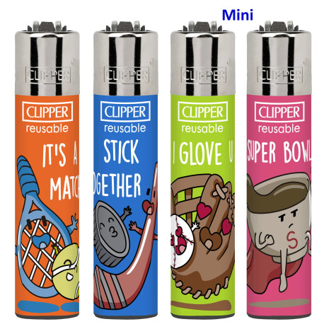 4T. Mini «Clipper» «SPORT SENTENCES» Exp. 48 encendedores