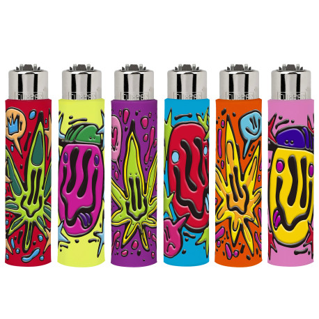 4T. Clipper «POP WEED» Exp. 30 encendedores con funda