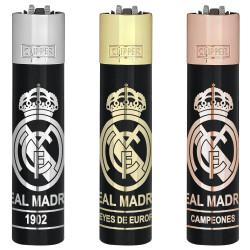 4T. Clipper «MADRIDISTA» Exp. 12 encendedores con estuche de metal