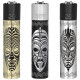 4T. Clipper «TOTTEMS» Exp. 12 encendedores con estuche de metal