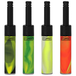 4T. Clipper «MINI TUBE NEBULA MIX 4» Exp. 24 encendedores piezoeléctricos