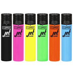 4T. Clipper «JET FLAME SHINY» Expositor con 48 encendedores