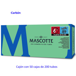 4T. 200 tubos Carbón «Mascotte» Cajón con 50 cajas