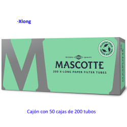 4T. 200 tubos Xlong «Mascotte» filtro celulosa Cajón con 50 cajas