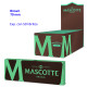 4T. Papel de liar «Mascotte» Brown 70 mm. Expositor con 50 libritos