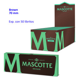 4T. Papel de liar «Mascotte» Brown 70 mm. Expositor con 50 libritos