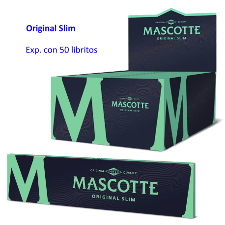 4T. Papel de liar «Mascotte» Original Slim Expositor con 50 libritos