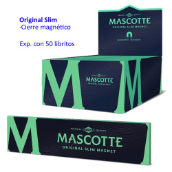 4T. Papel de liar «Mascotte» Original Slim magnético Expositor con 50 libritos