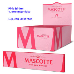 4T. Papel de liar «Mascotte» Pink Edition Slim magnético Expositor con 50 libritos