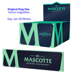 4T. Papel de liar «Mascotte» Original King Size magnético Expositor con 50 libritos