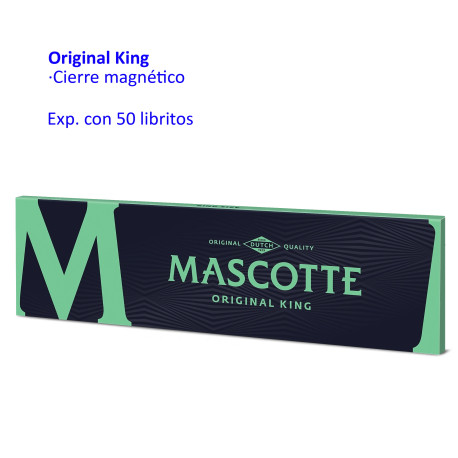 4T. Papel de liar «Mascotte» Original King magnético Expositor con 50 libritos