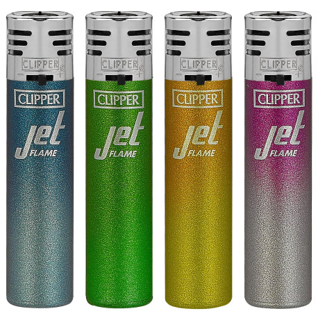 4T. Clipper «METALLIC GRADIENT 4» Expositor con 48 encendedores