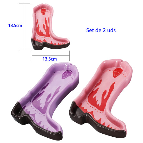 3T. Set con 2 ceniceros «Champ» Cowboy