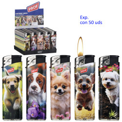 3T. Expositor con 50 encendedores piezo «Prof» Cute puppies