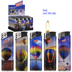 3T. Expositor con 50 encendedores piezo «Prof» Air balloon