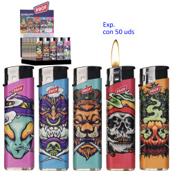 3T. Expositor con 50 encendedores piezo «Prof» Smoke