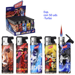 3T. Expositor con 50 encendedores turbo «Prof» AC/DC