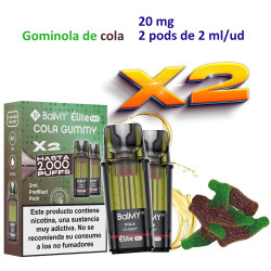 4T. Cola gummy 20 mg. «BALMY ÉLITE PRO» 2 Pod recarga