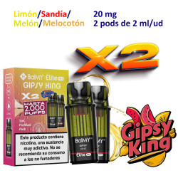 4T. Gipsy King 20 mg. «BALMY ÉLITE PRO» 2 Pod recarga