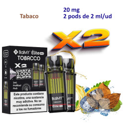 4T. Tobacco 20 mg. «BALMY ÉLITE PRO» 2 Pod recarga