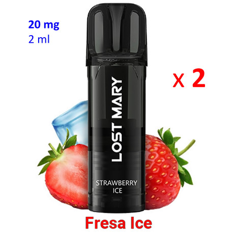 4T. 2 Pods Strawberry Ice 20mg. «Lost Mary TAPPO PRO»