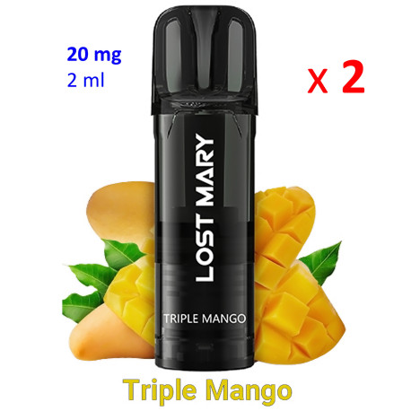 4T. 2 Pods Triple Mango 20mg. «Lost Mary TAPPO PRO»