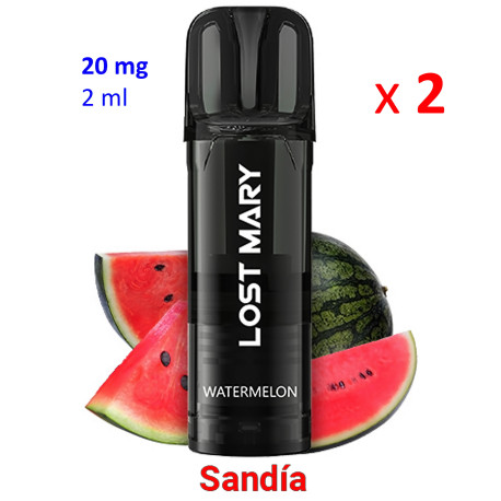 4T. 2 Pods Watermelon 20mg. «Lost Mary TAPPO PRO»
