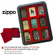 3T. Expositor de piel «Zippo» con 9 encendedores surtidos