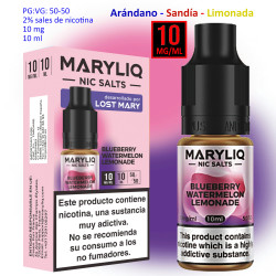 6T. 10 mg. Blueberry Watermelon Lemonade «MARYLIQ» Sales de nicotina 10 ml.