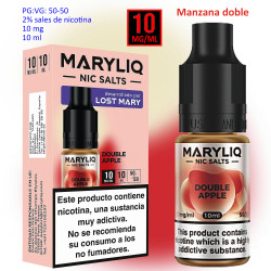 6T. 10 mg. Double Apple «MARYLIQ» Sales de nicotina 10 ml.