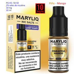 6T. 10 mg.  Pineapple Mango «MARYLIQ» Sales de nicotina 10 ml.
