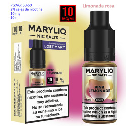 6T. 10 mg.Pink Lemonade «MARYLIQ» Sales de nicotina 10 ml.