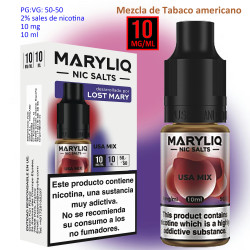 6T. 10 mg. USA Mix «MARYLIQ» Sales de nicotina 10 ml.